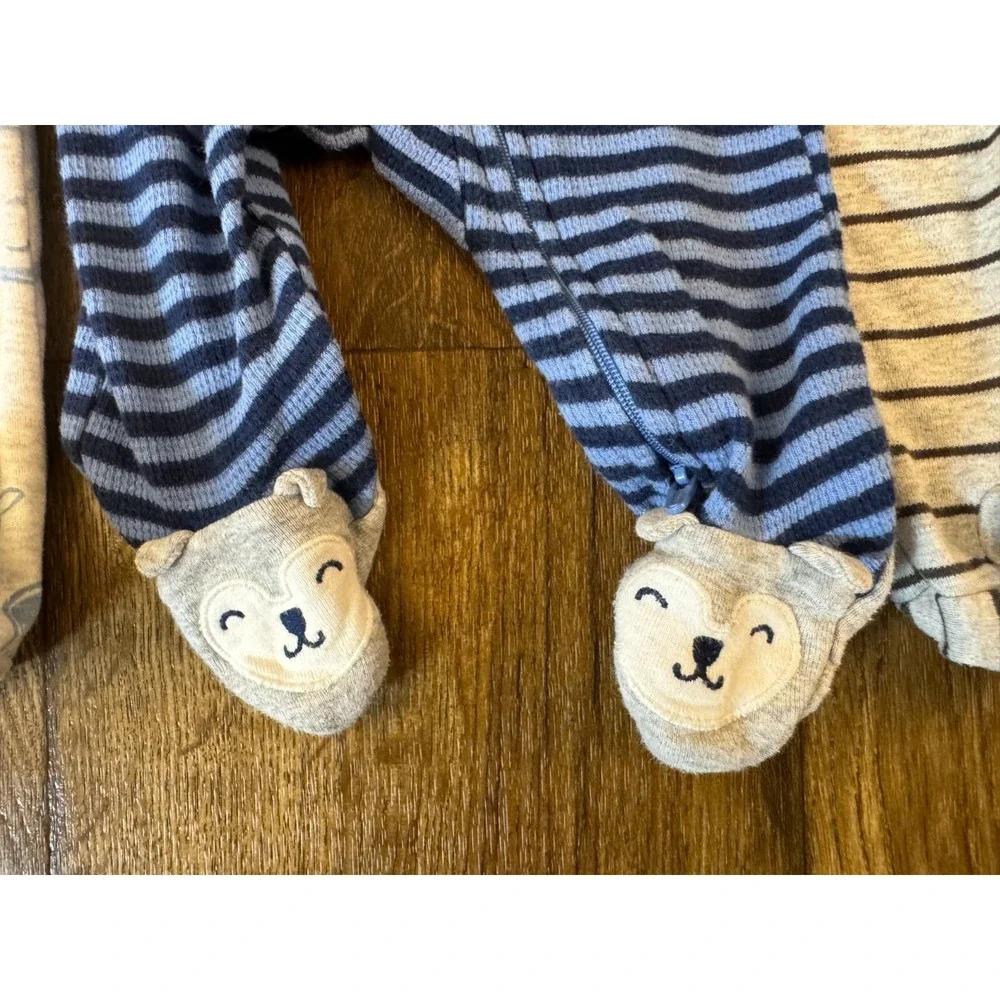 Carters‎ Nike Baby Boy 3 Months Footed Sleepers Pajamas Outfits Clothes Lot Logo
